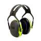 3M X4A PELTOR EARMUFFS, GREEN, HEADBAND